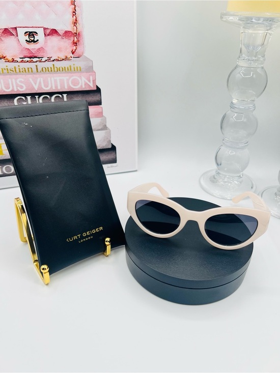 Kurt Geiger Cat Eye Sunglasses Ivory with Dark Lenses main image 9